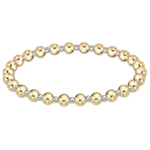 ENewton Classic Grateful Pattern 5mm Bead Bracelet- Mixed Metal