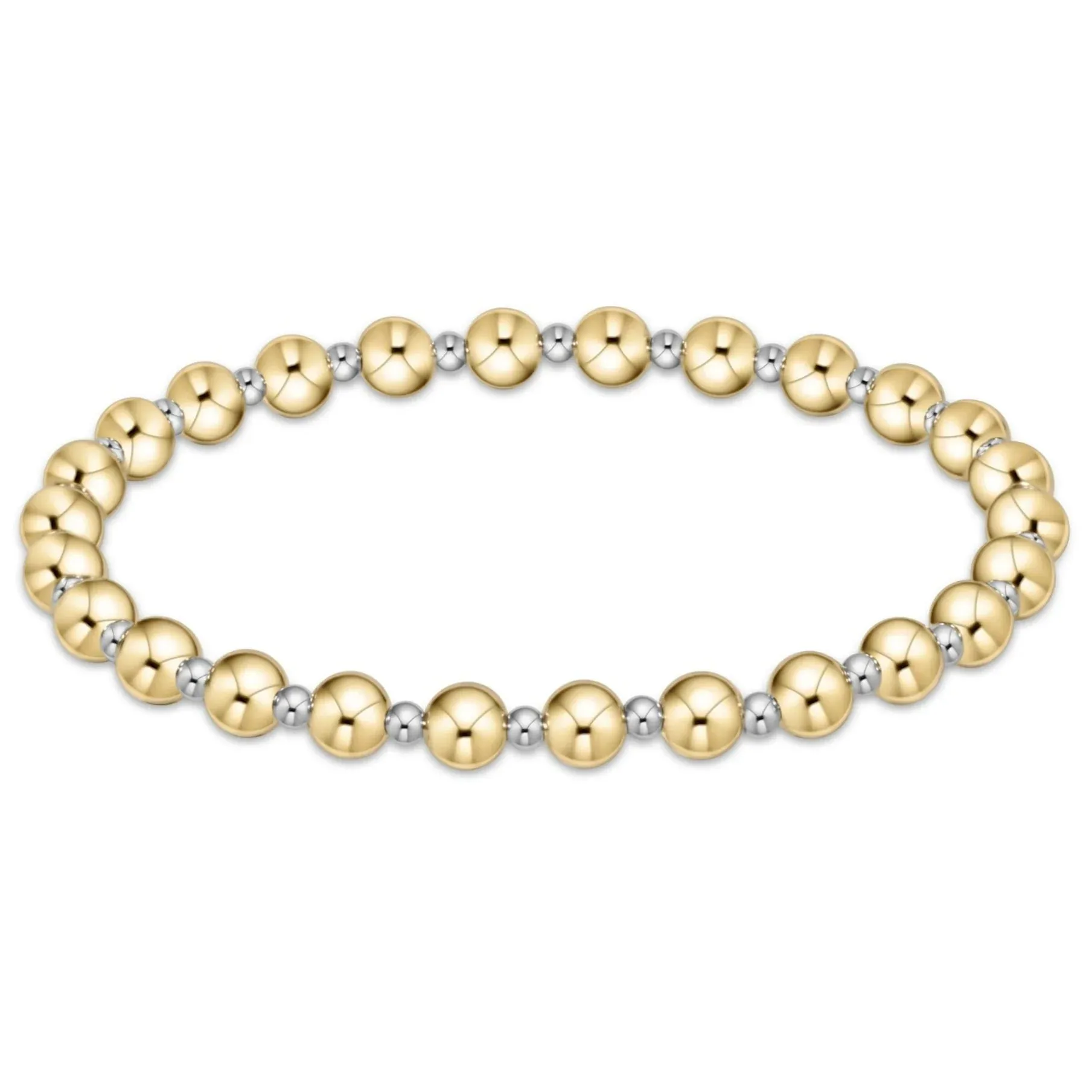 ENewton Classic Grateful Pattern 5mm Bead Bracelet- Mixed Metal