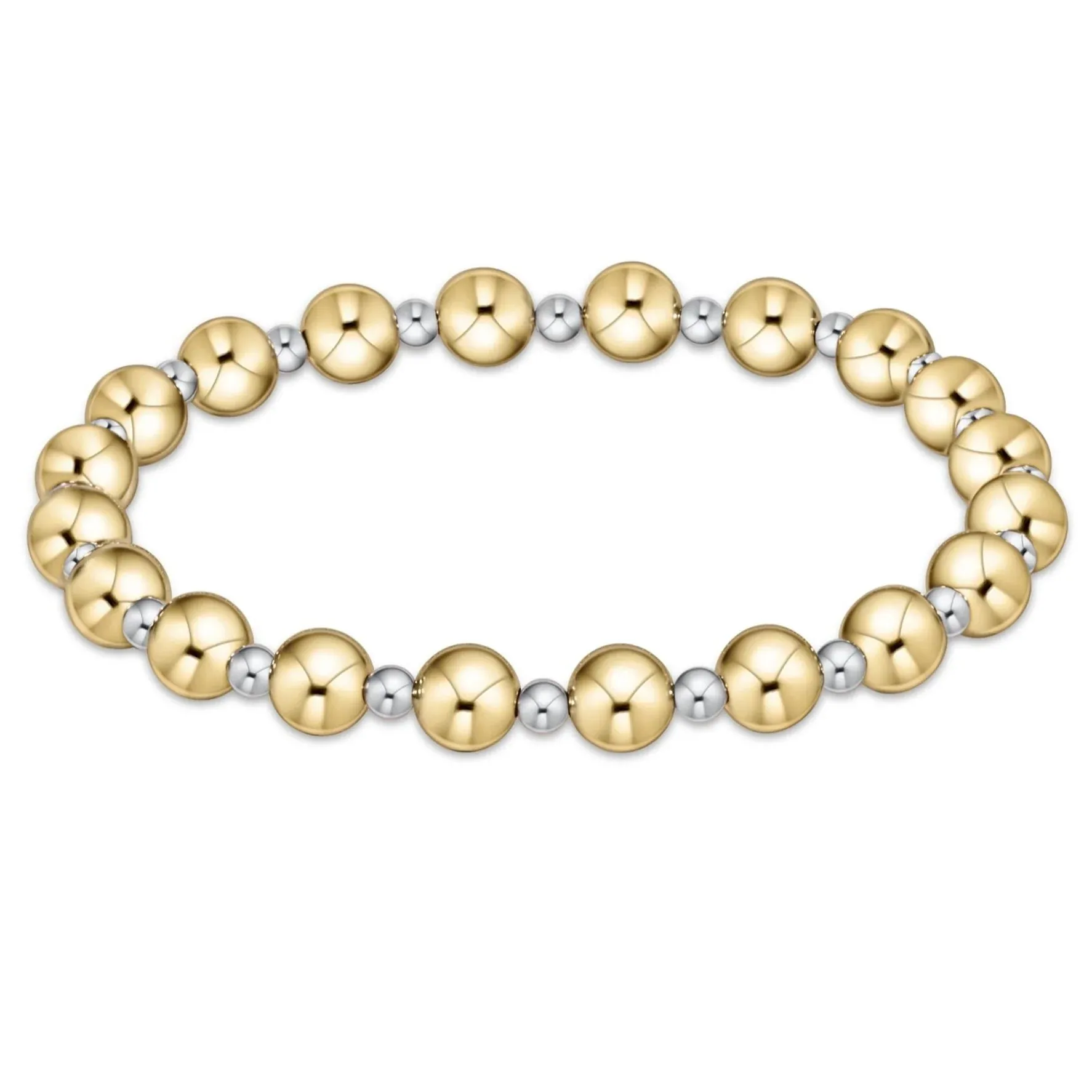 enewton classic grateful pattern 6mm bead bracelet - mixed metal