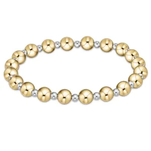 enewton classic grateful pattern 6mm bead bracelet - mixed metal