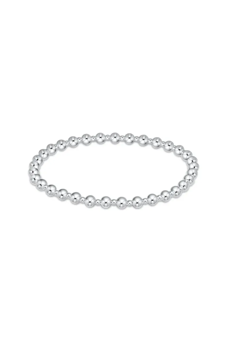 EXTENDS Classic Grateful Pattern 4mm Bead Bracelet - Sterling