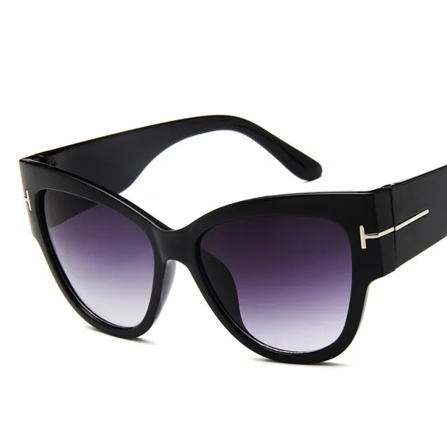 Fashion Cat Eye Women Sunglasses, Gradient Points Sun Glasses