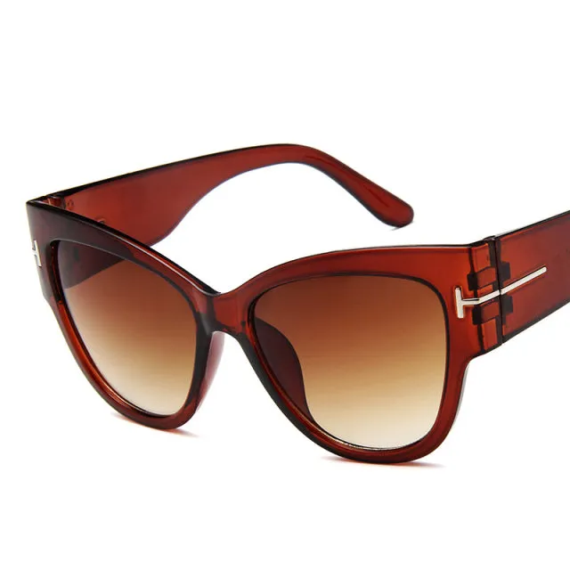 Fashion Cat Eye Women Sunglasses, Gradient Points Sun Glasses