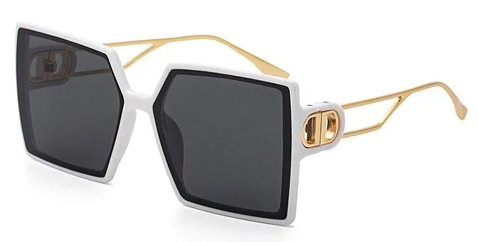 Fashion Protable Big Square Women Gradient Sunglasses
