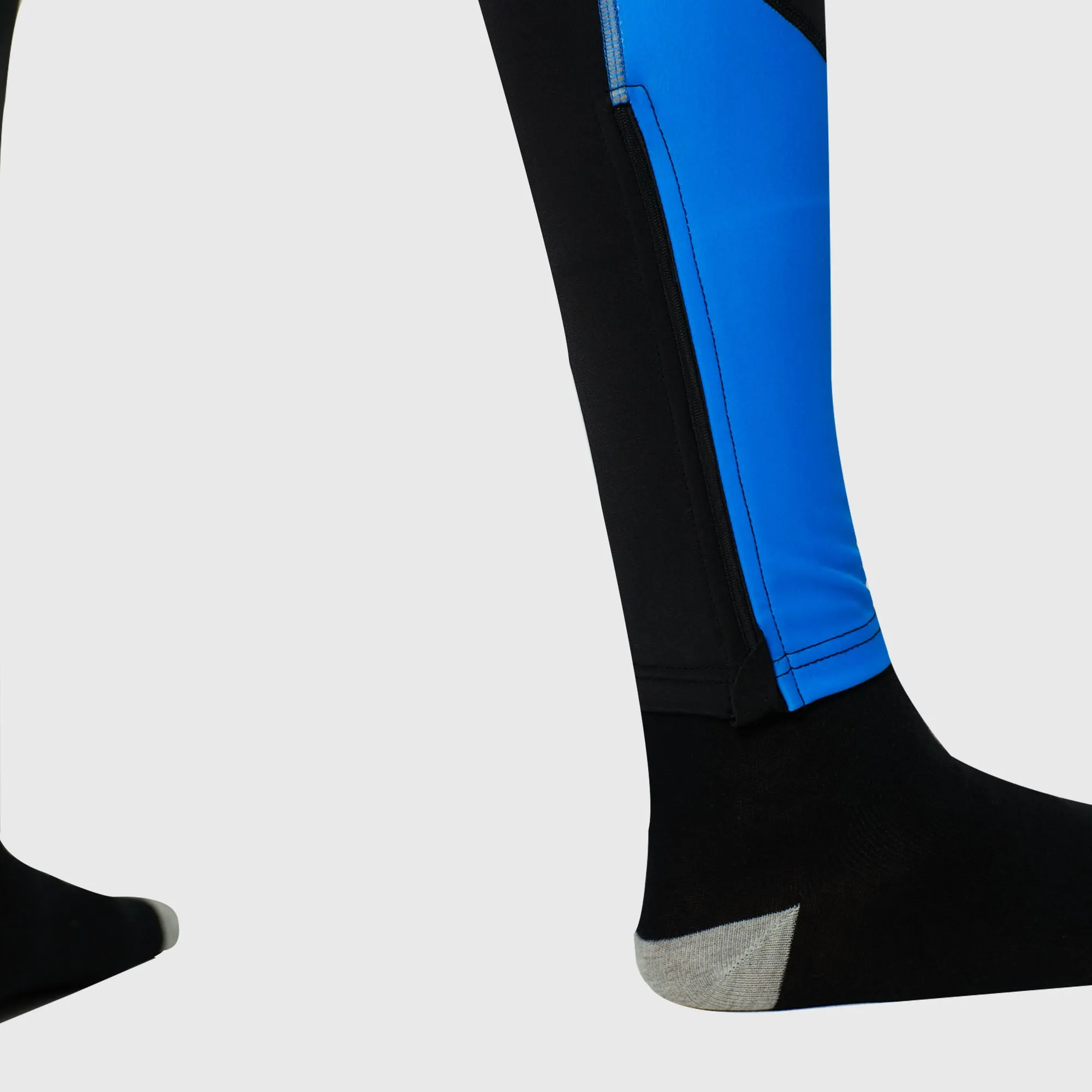 Fdx Azure Men's & Boy's Blue Thermal Padded Cycling Bib Tights
