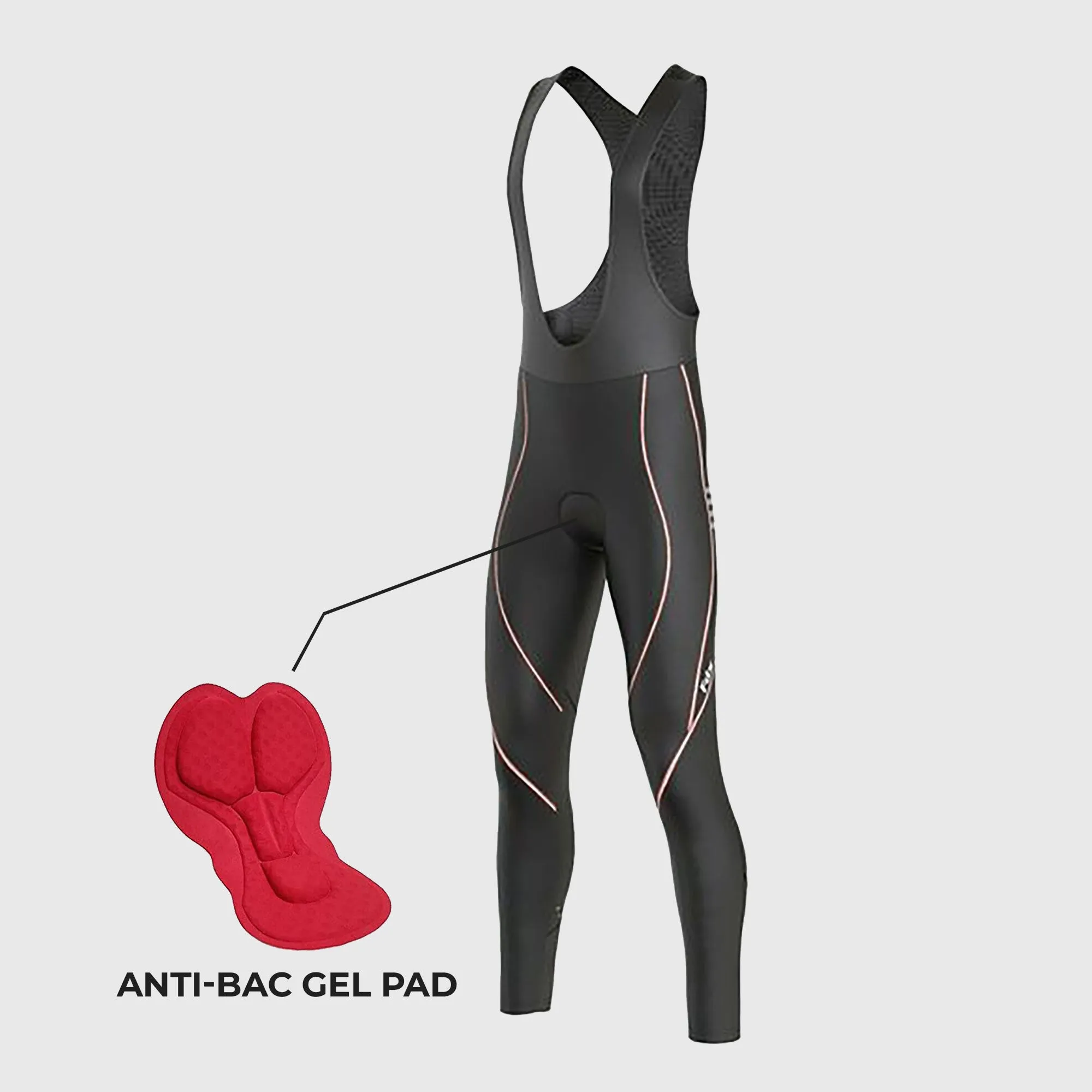 Fdx Divine Men's & Boy's Red Thermal Padded Cycling Bib Tights