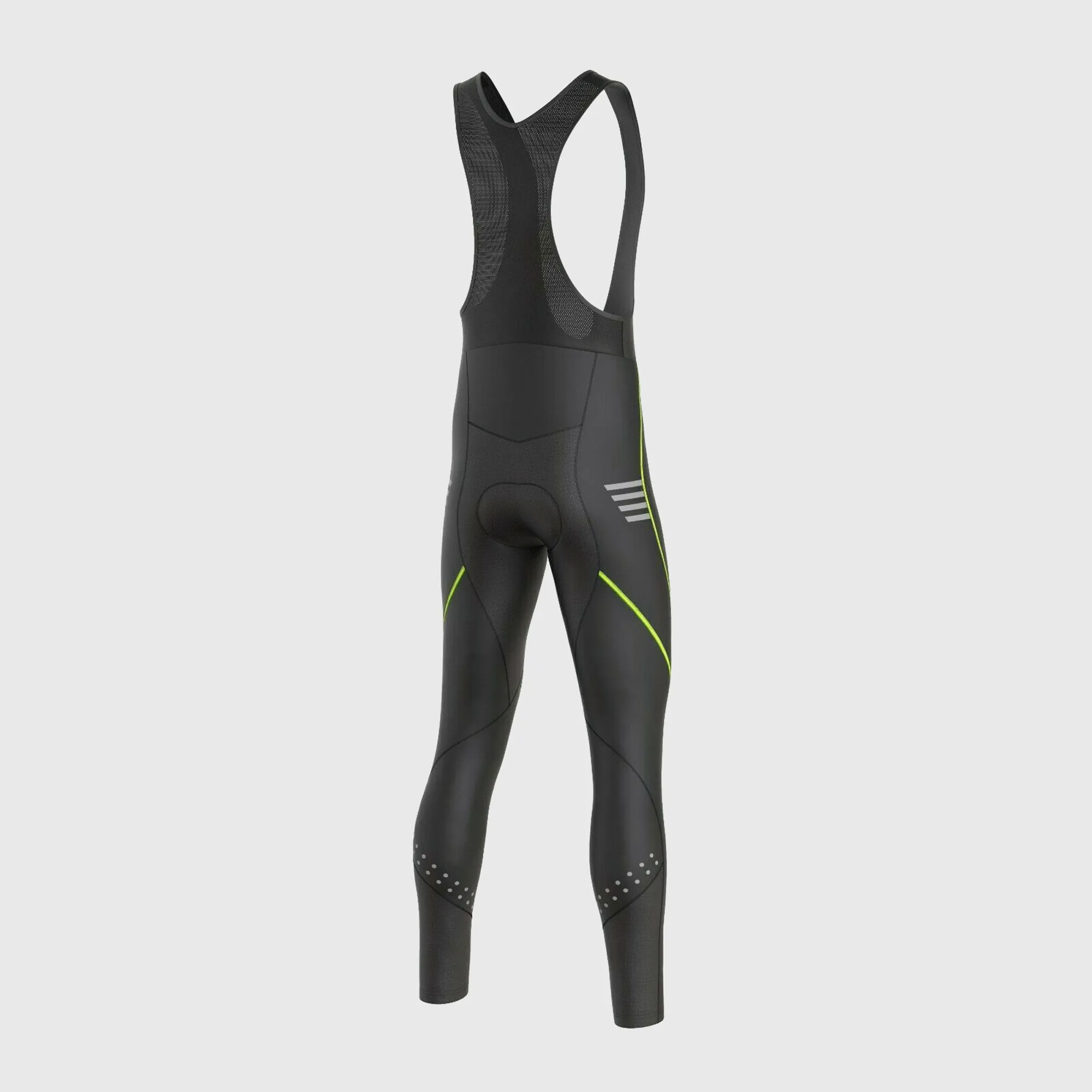 Fdx Divine Men's & Boy's Yellow Thermal Padded Cycling Bib Tights