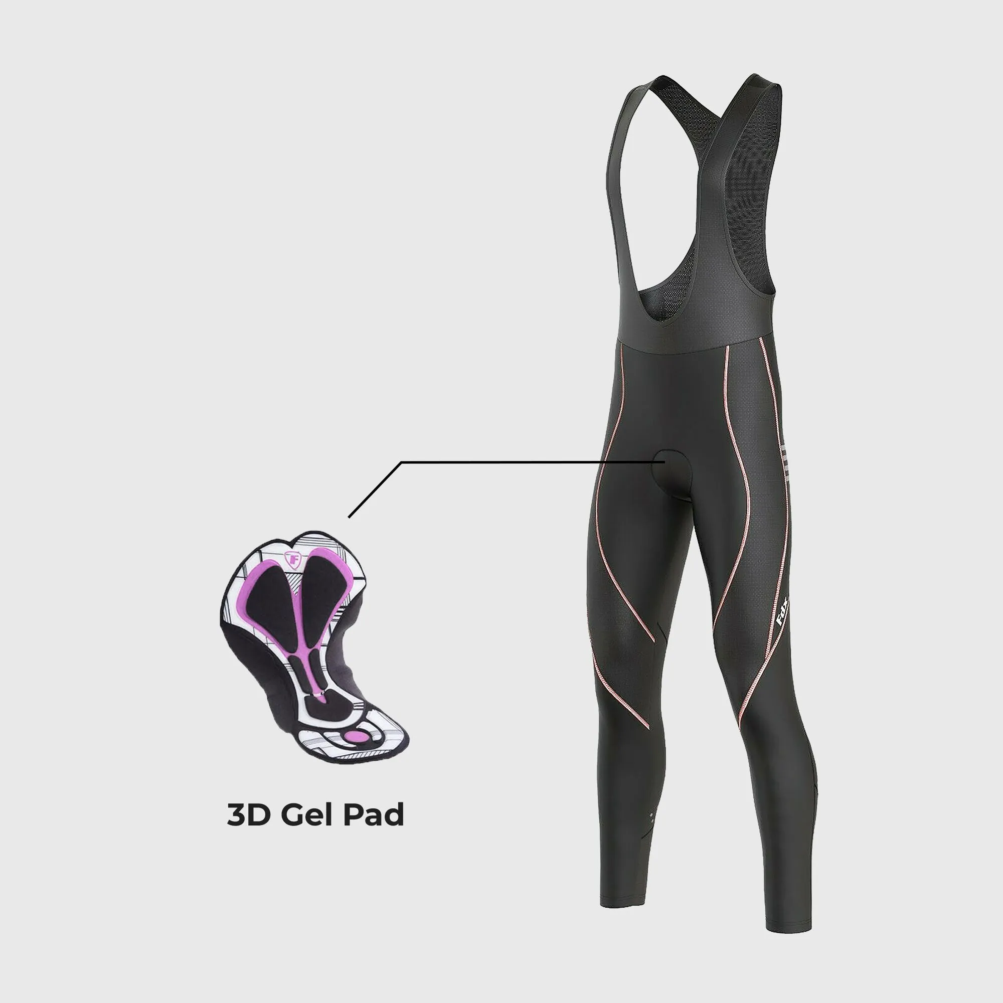 Fdx Divine Pink Women's & Girl's Thermal Padded Winter Bib Tights