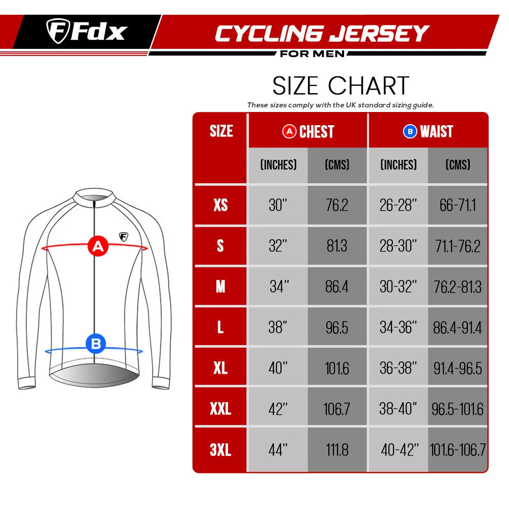 Fdx Equin Men's & Boy's White Thermal Roubaix Long Sleeve Cycling Jersey