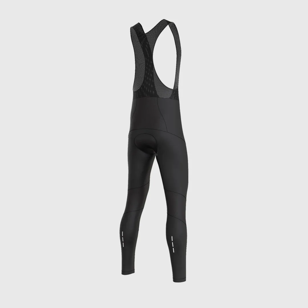 Fdx Men's & Boy's Set Duo Thermal Roubaix Long Sleeve Cycling Jersey & Bib Tights - Grey / Black