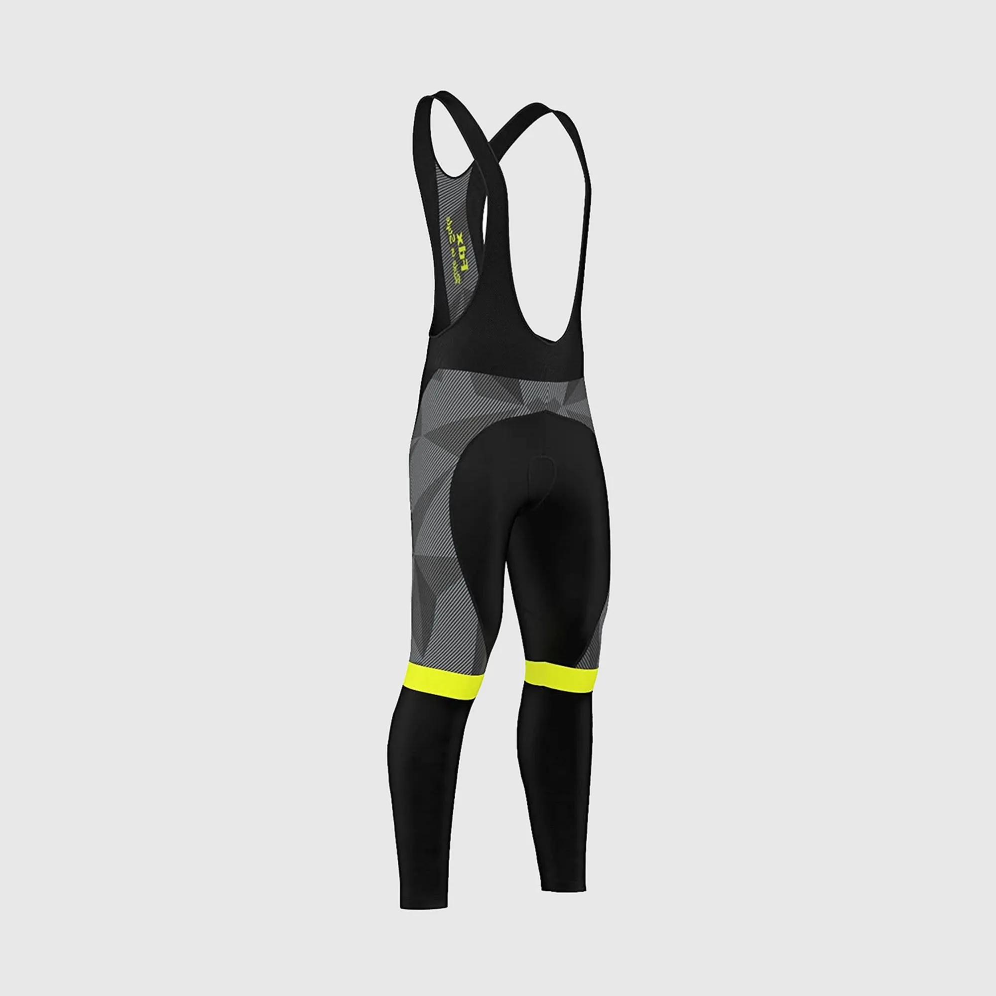 Fdx Men's & Boy's Set Splinter Thermal Roubaix Long Sleeve Cycling Jersey & Bib Tights - Yellow