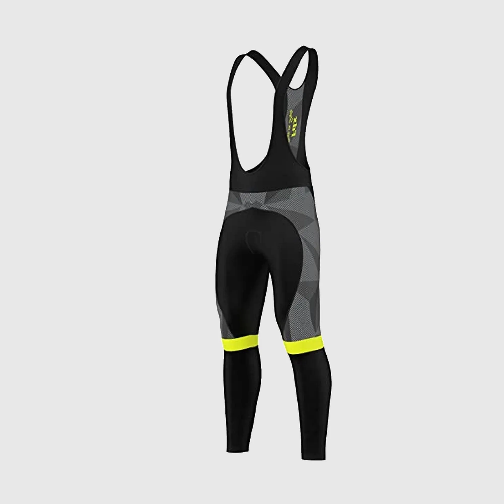 Fdx Men's & Boy's Set Splinter Thermal Roubaix Long Sleeve Cycling Jersey & Bib Tights - Yellow