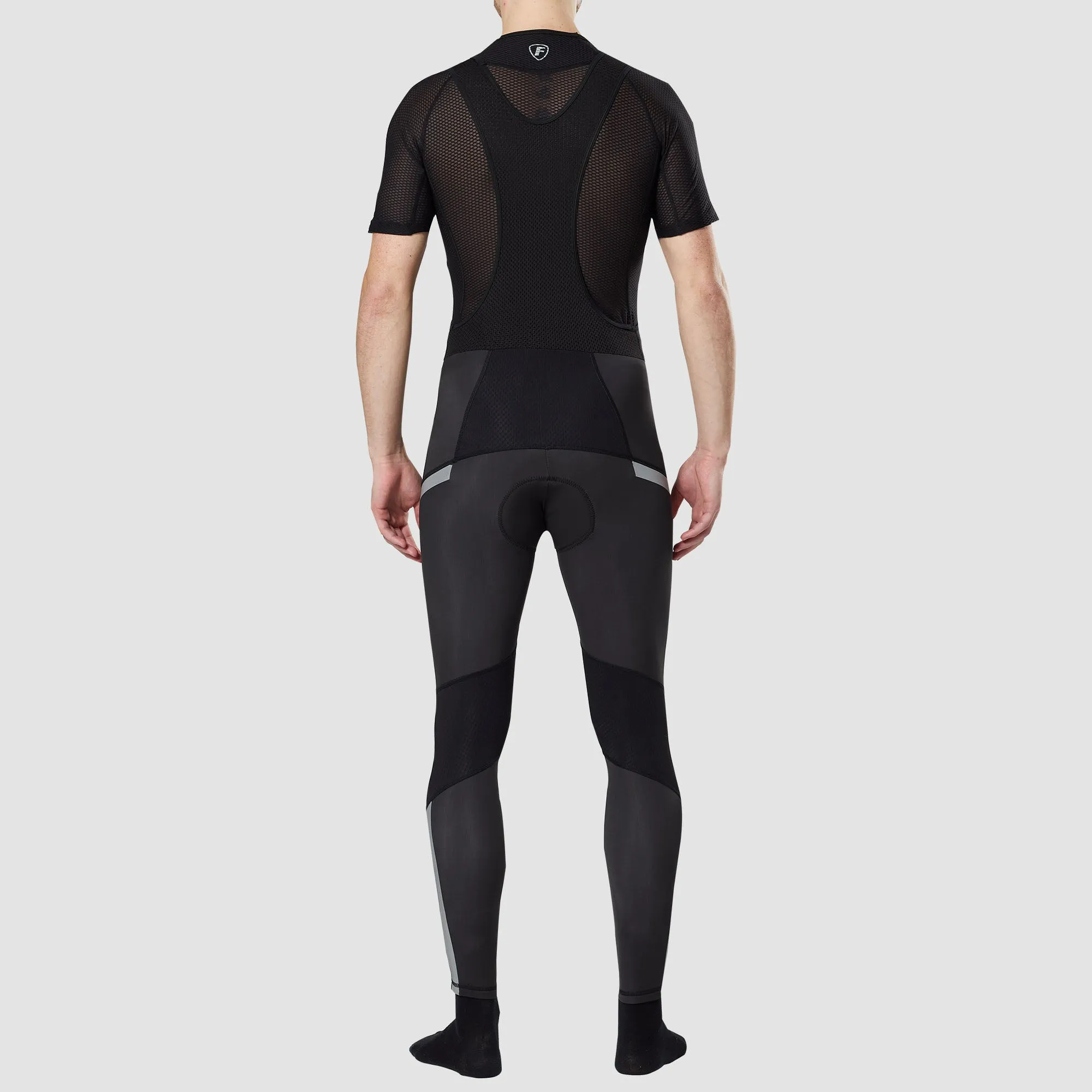 Fdx Morvo Men's & Boy's Black Thermal Padded Cycling Bib Tights
