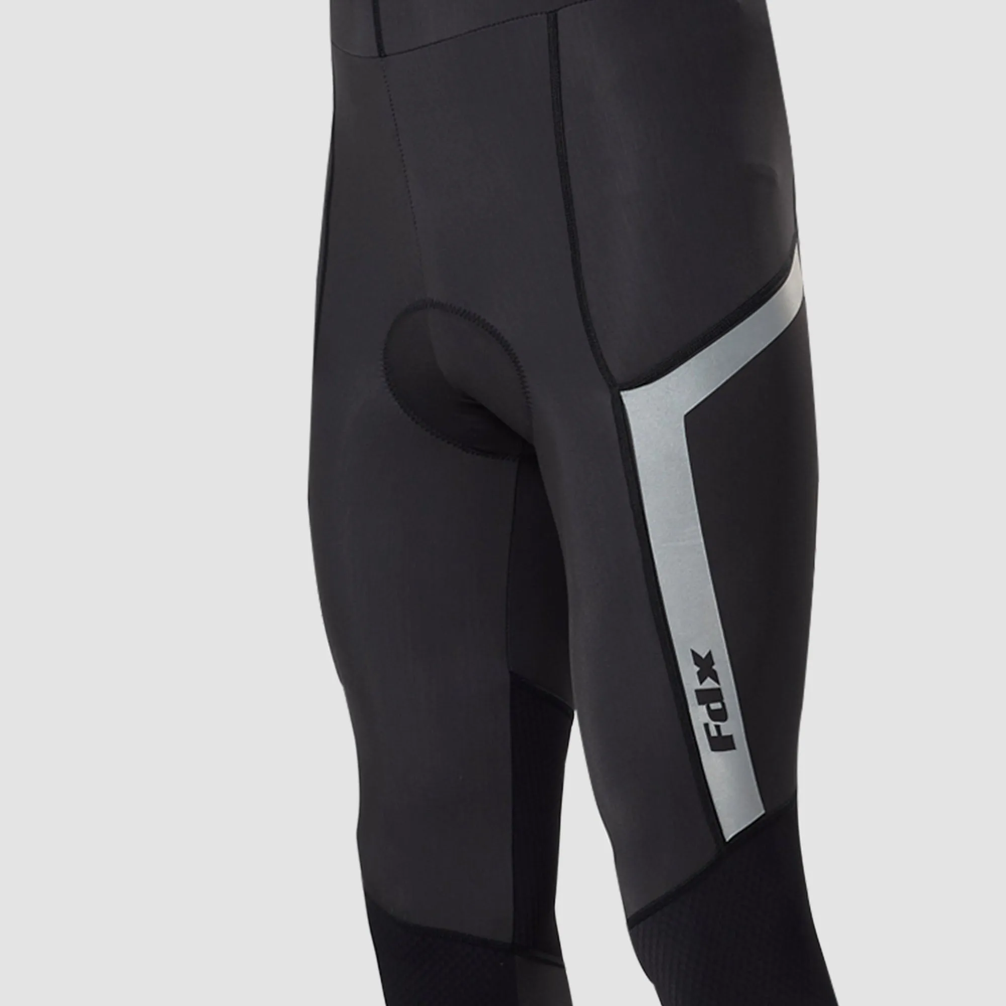 Fdx Morvo Men's & Boy's Black Thermal Padded Cycling Bib Tights