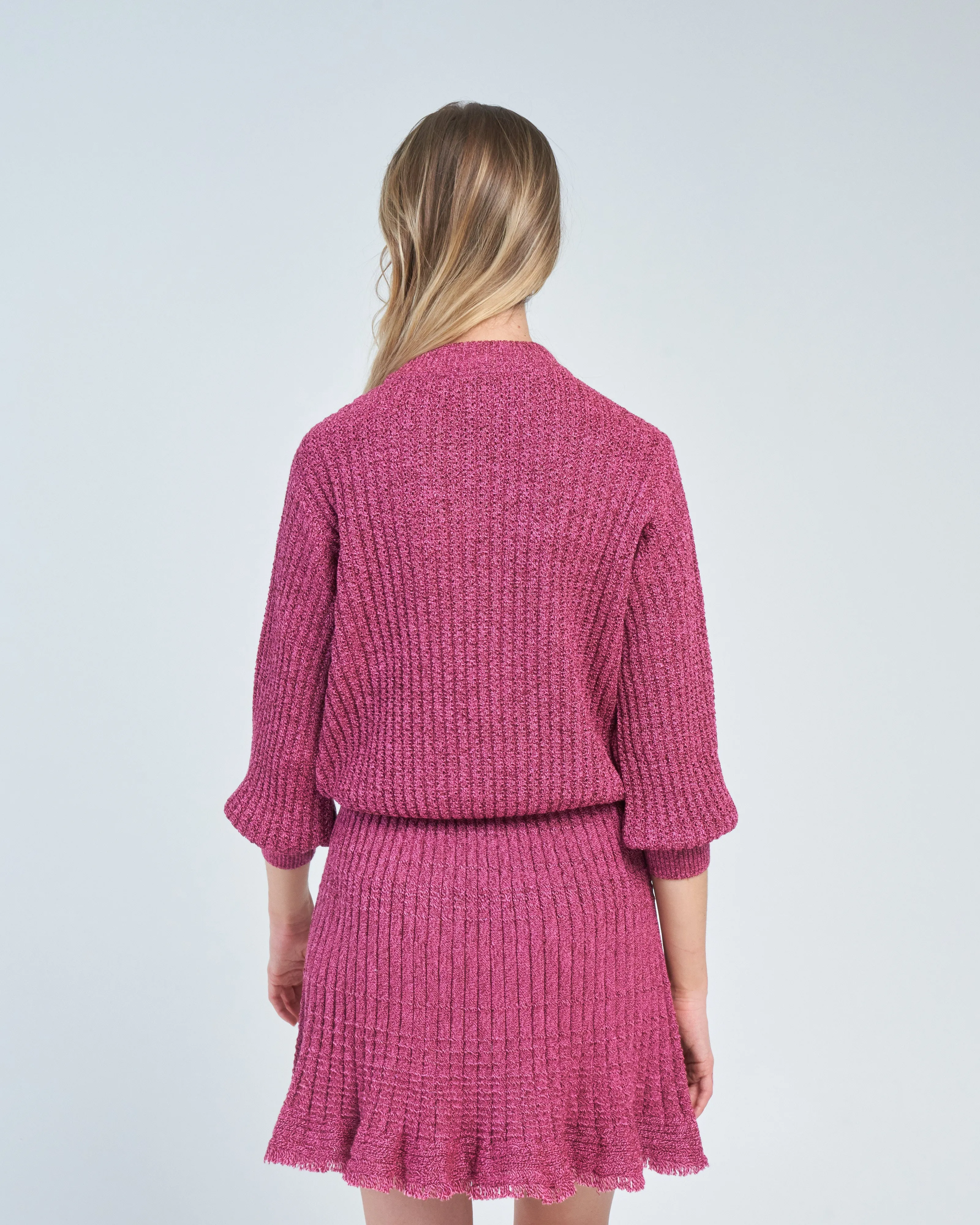 feminine wavy knit sweater