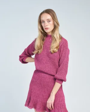 feminine wavy knit sweater
