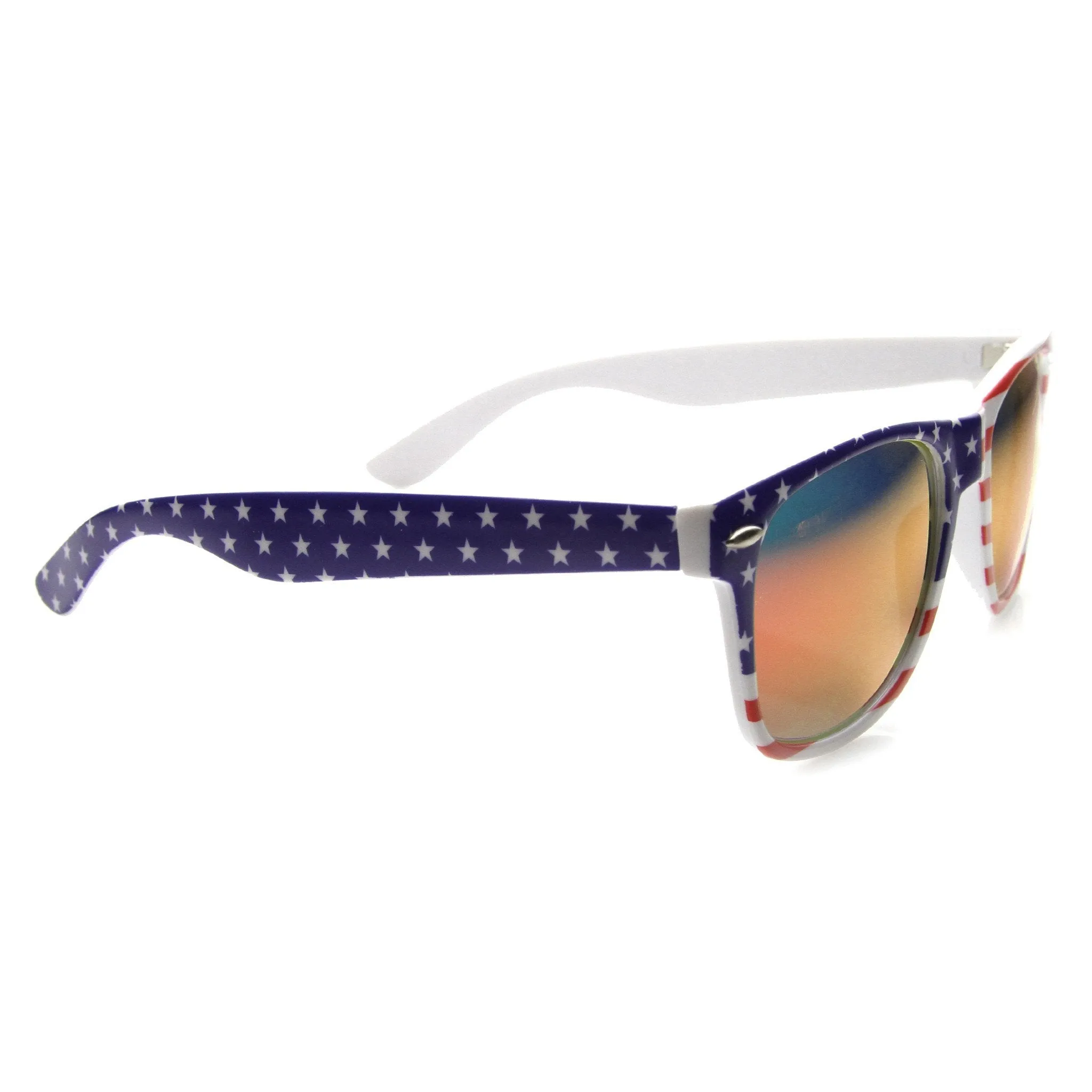 Festival USA Stars & Stripes Mirrored Lens Novelty Sunglasses 9960