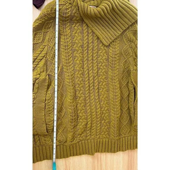 Fiets Voor 2 Anthropologie Cabled Cocoon Sweater Fisherman Poncho Size S/M