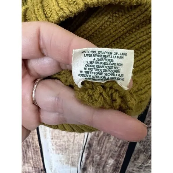 Fiets Voor 2 Anthropologie Cabled Cocoon Sweater Fisherman Poncho Size S/M