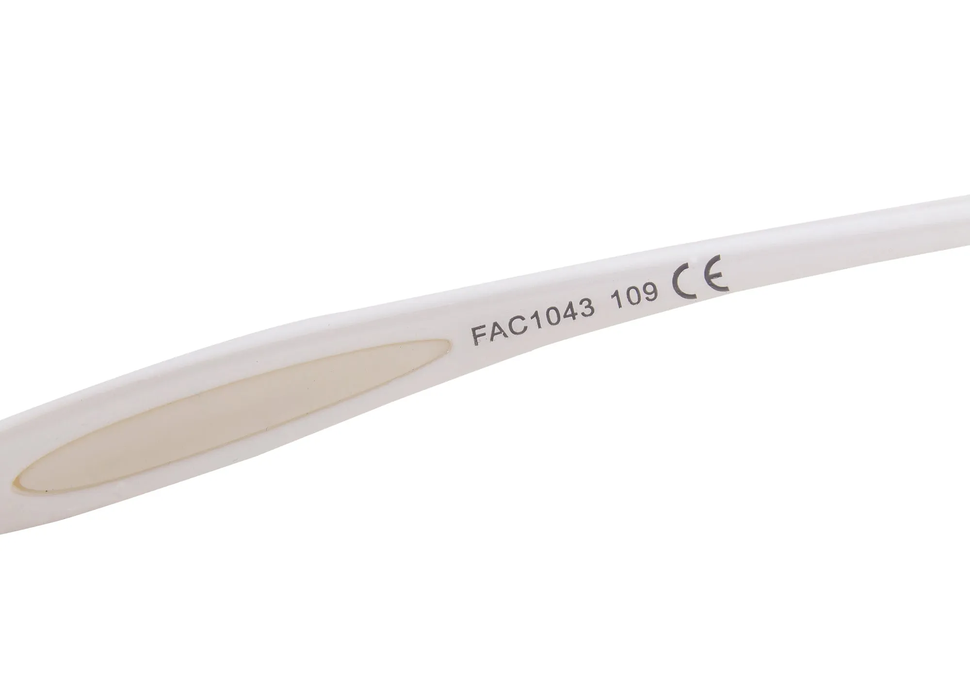 Fila Sport FAC1043 109 Rectangular Wrap Sunglasses | White Frame | grey Mirror Lens