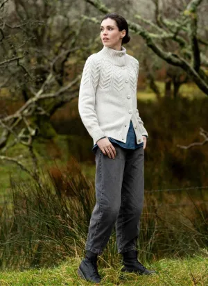 Fisherman Aran Cable Knit Cardigan