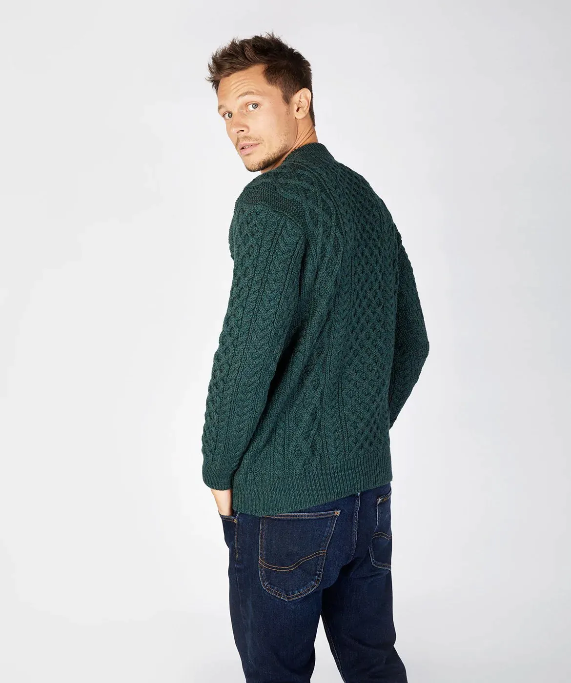 Fisherman Aran Cable Knit Crew Unisex