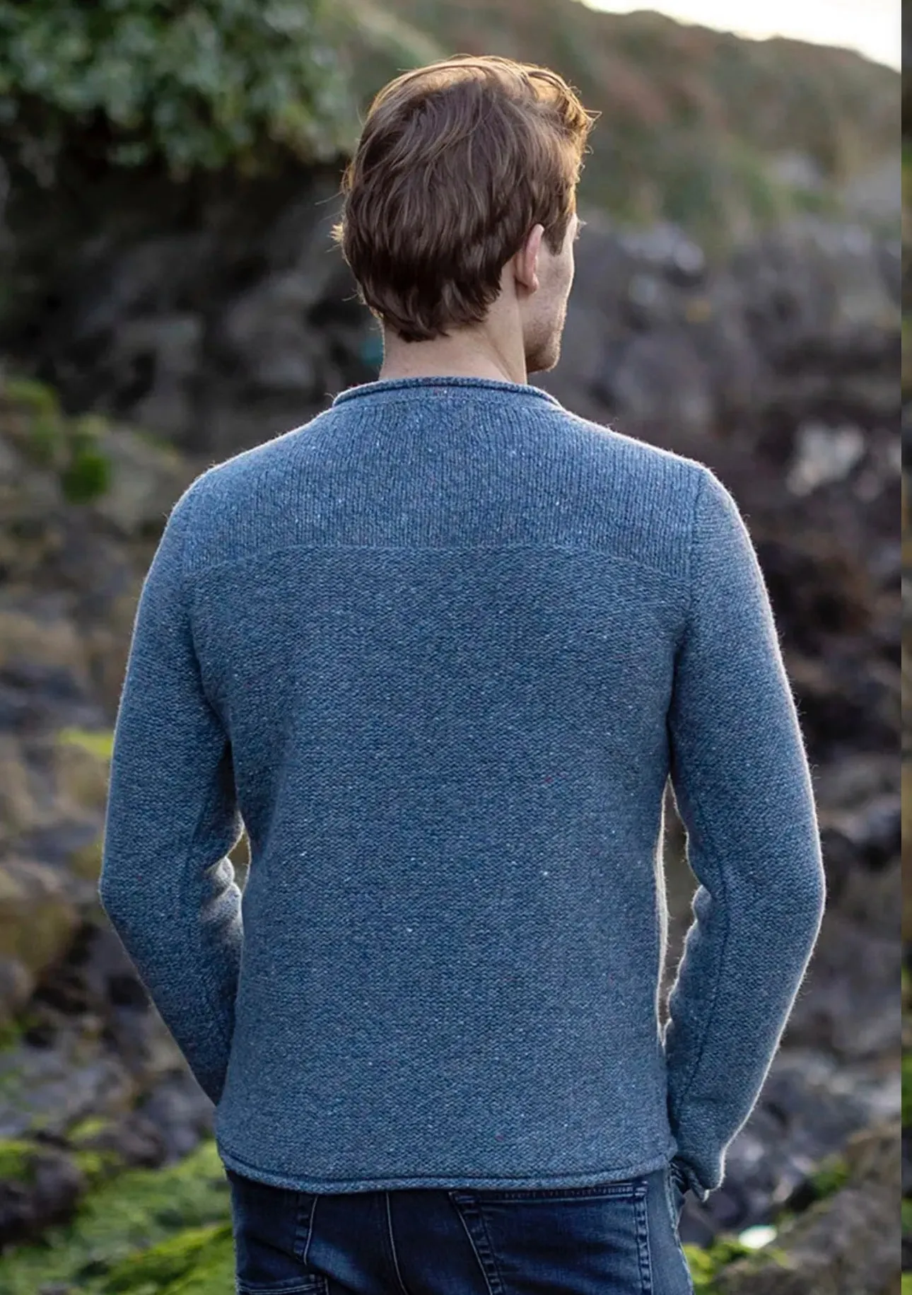 Fisherman Out of Ireland Gents Roll Neck Sweater with Toggle