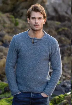 Fisherman Out of Ireland Gents Roll Neck Sweater with Toggle