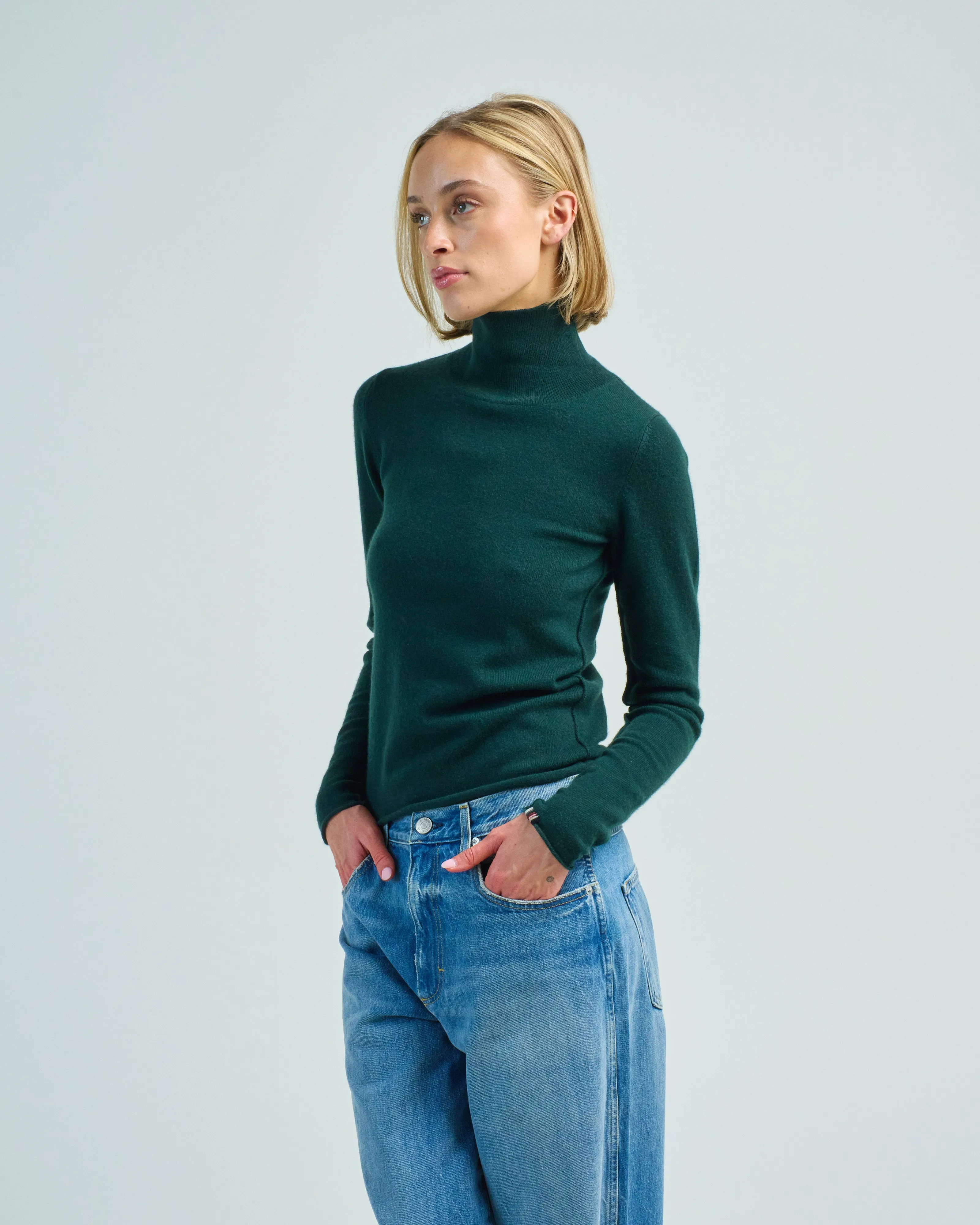fitted turtleneck