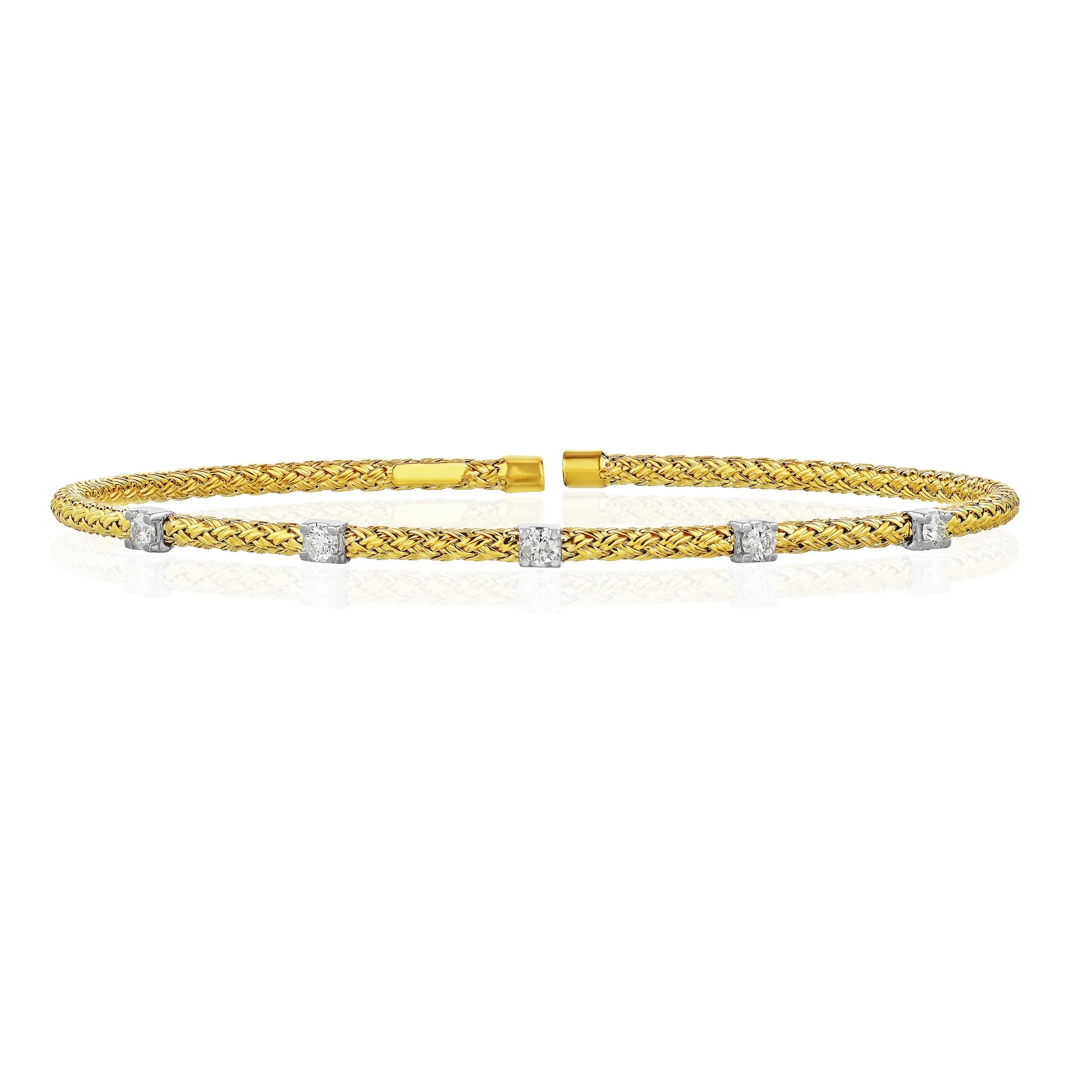 Five-Stone Diamond Rope Bangle