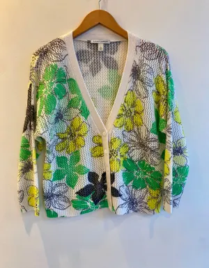 floral mesh cardigan