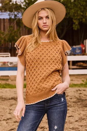 Flutter Sleeve Sweater Vest