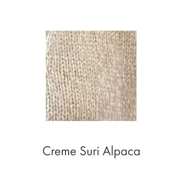 Foggy Day Sweater in Creme Suri Alpaca