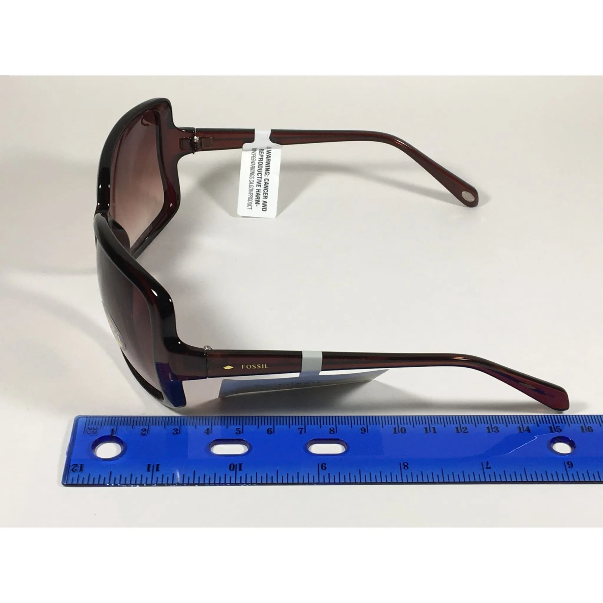 Fossil Butterfly Sunglasses FW40 Dark Brown Crystal Frame Brown Gradient Lens