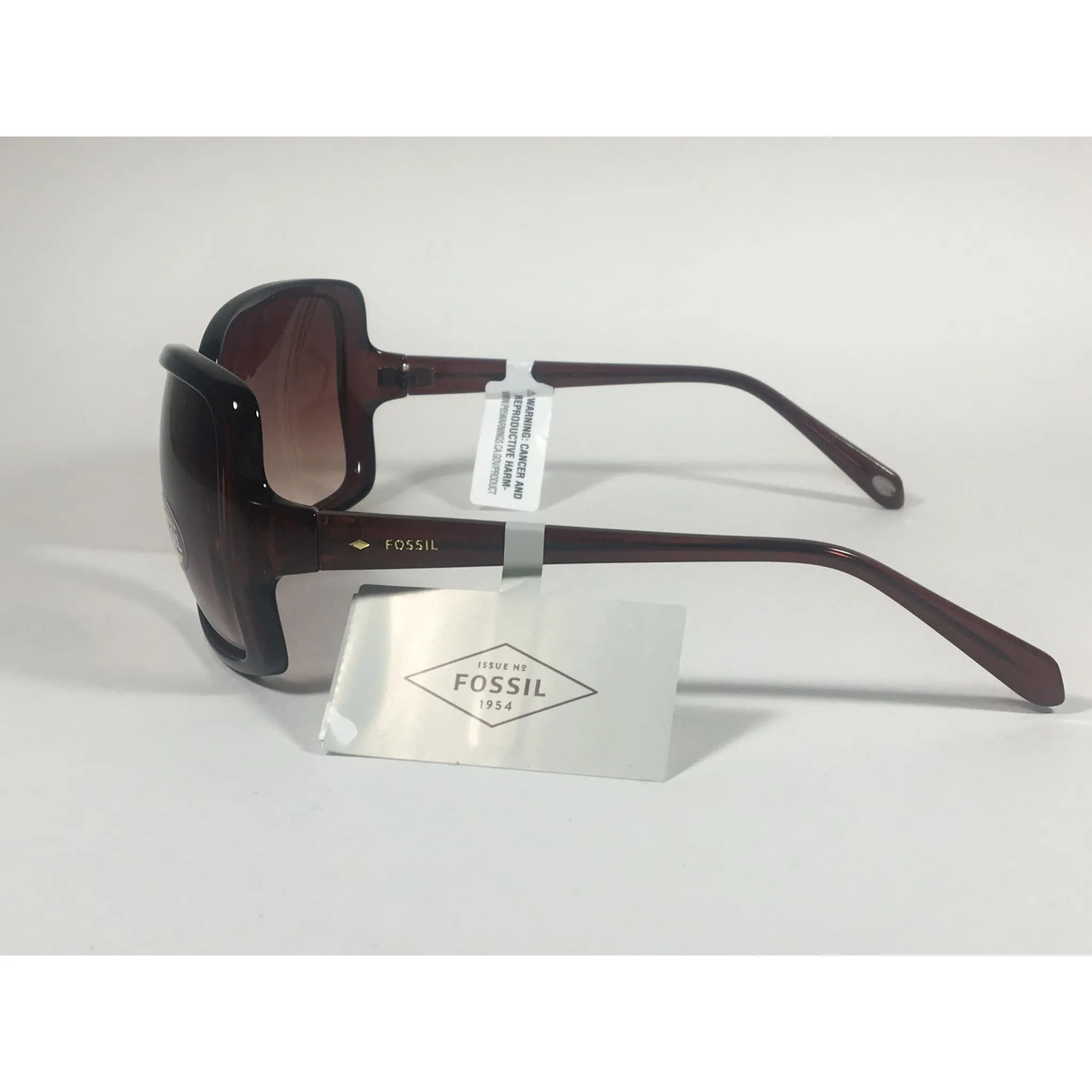 Fossil Butterfly Sunglasses FW40 Dark Brown Crystal Frame Brown Gradient Lens