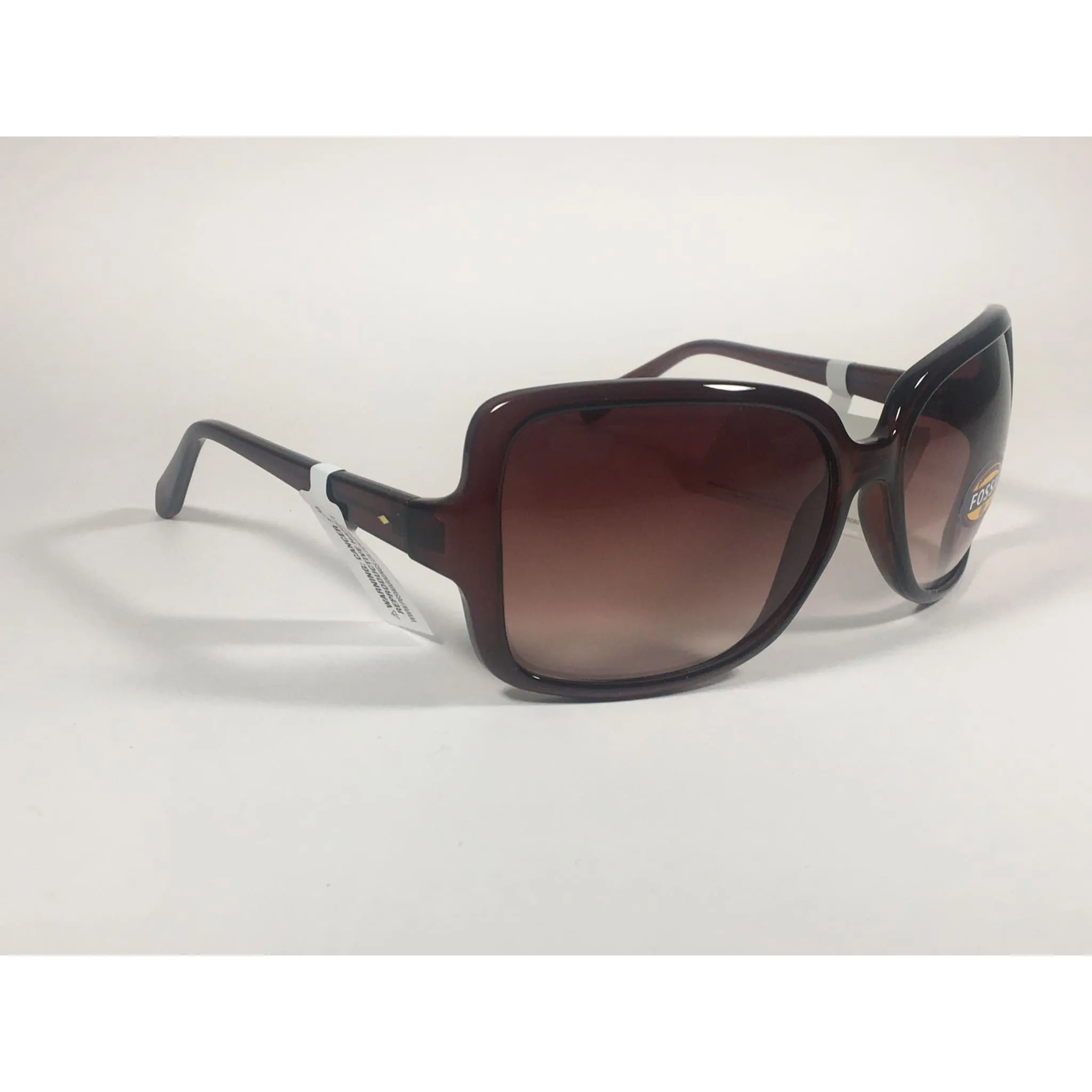 Fossil Butterfly Sunglasses FW40 Dark Brown Crystal Frame Brown Gradient Lens