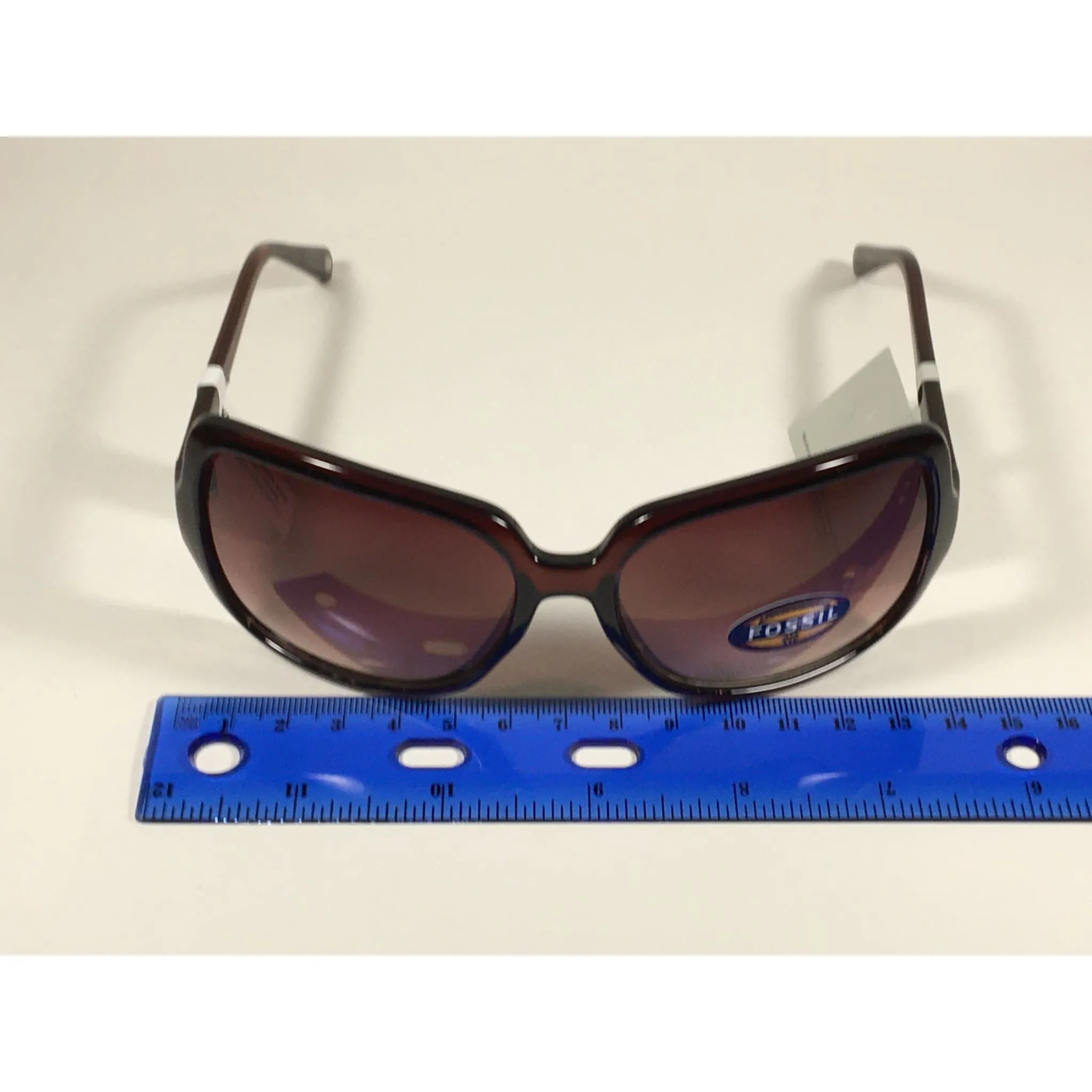 Fossil Butterfly Sunglasses FW40 Dark Brown Crystal Frame Brown Gradient Lens