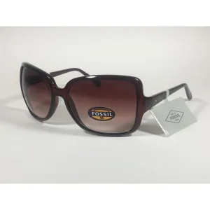 Fossil Butterfly Sunglasses FW40 Dark Brown Crystal Frame Brown Gradient Lens