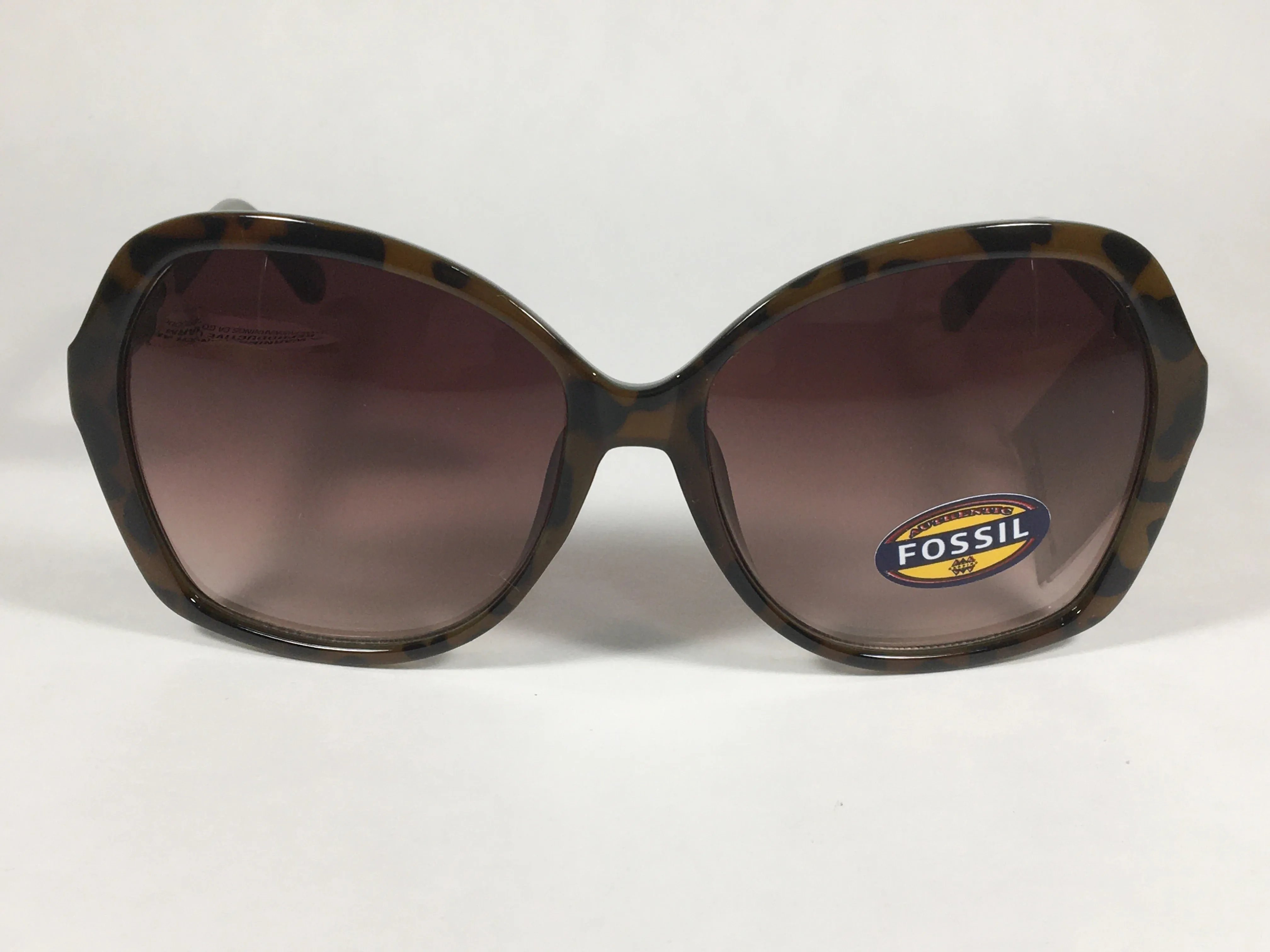 Fossil Oversized Large Butterfly Sunglasses FW155 Brown And Green Frame Brown Gradient Lens