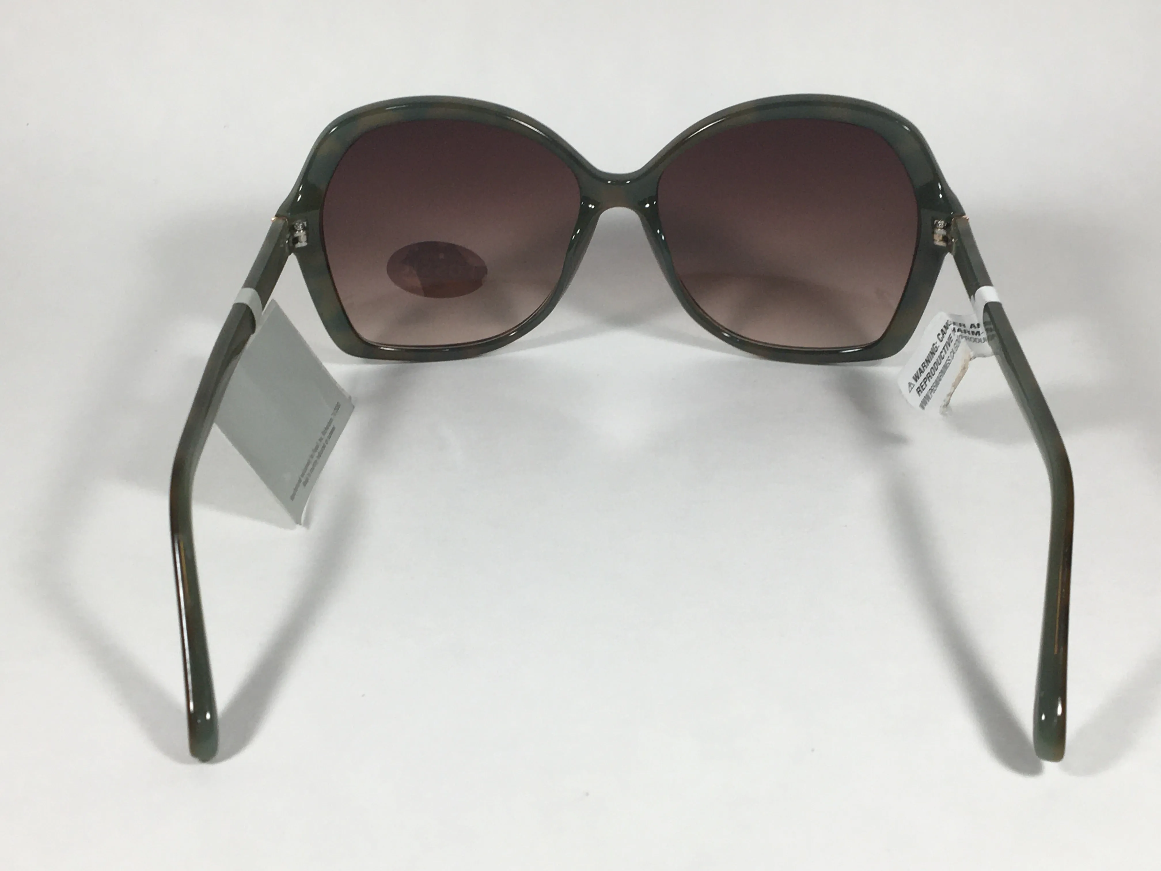 Fossil Oversized Large Butterfly Sunglasses FW155 Brown And Green Frame Brown Gradient Lens