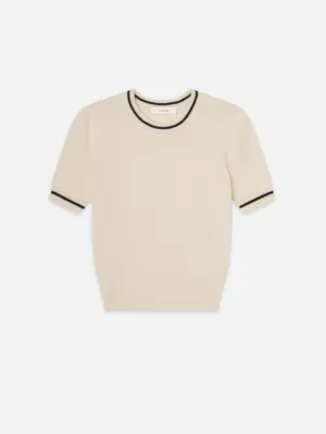[FRAME] The Cashmere Gathered Sweater - Cream Multi