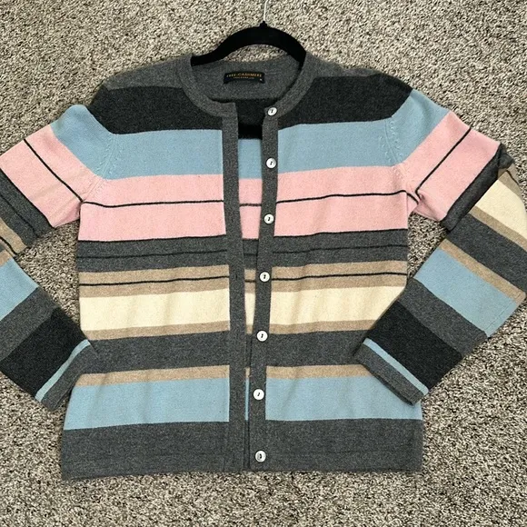 Free cashmere color block cashmere cardigan size medium multi