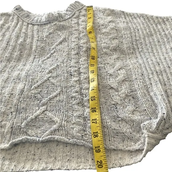 FREE PEOPLE On Your Side Pullover cropped knit  sweater size XL