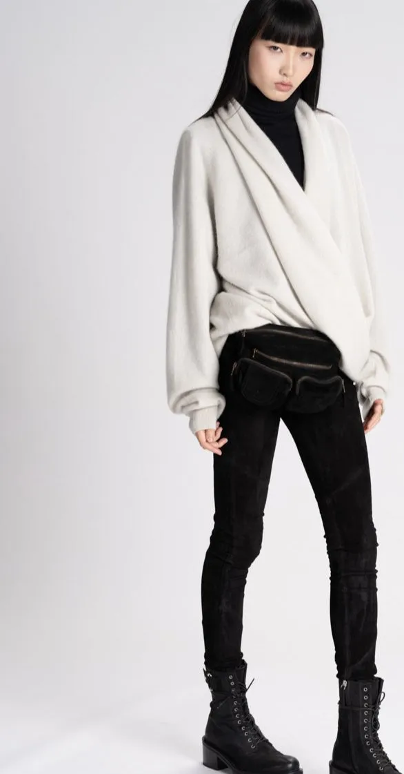 Frenckenberger Cross Front Cashmere Sweater