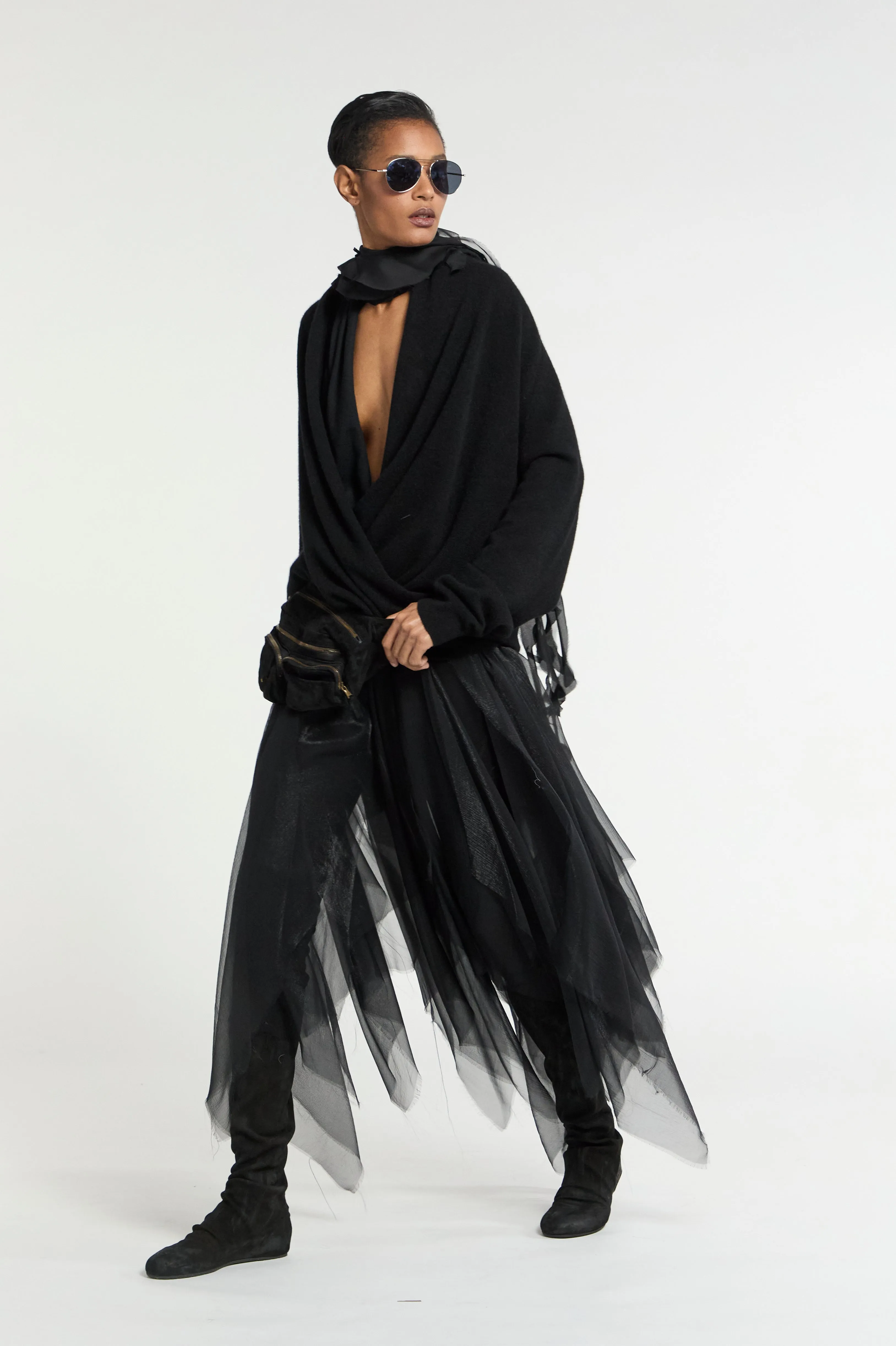 Frenckenberger Cross Front Cashmere Sweater