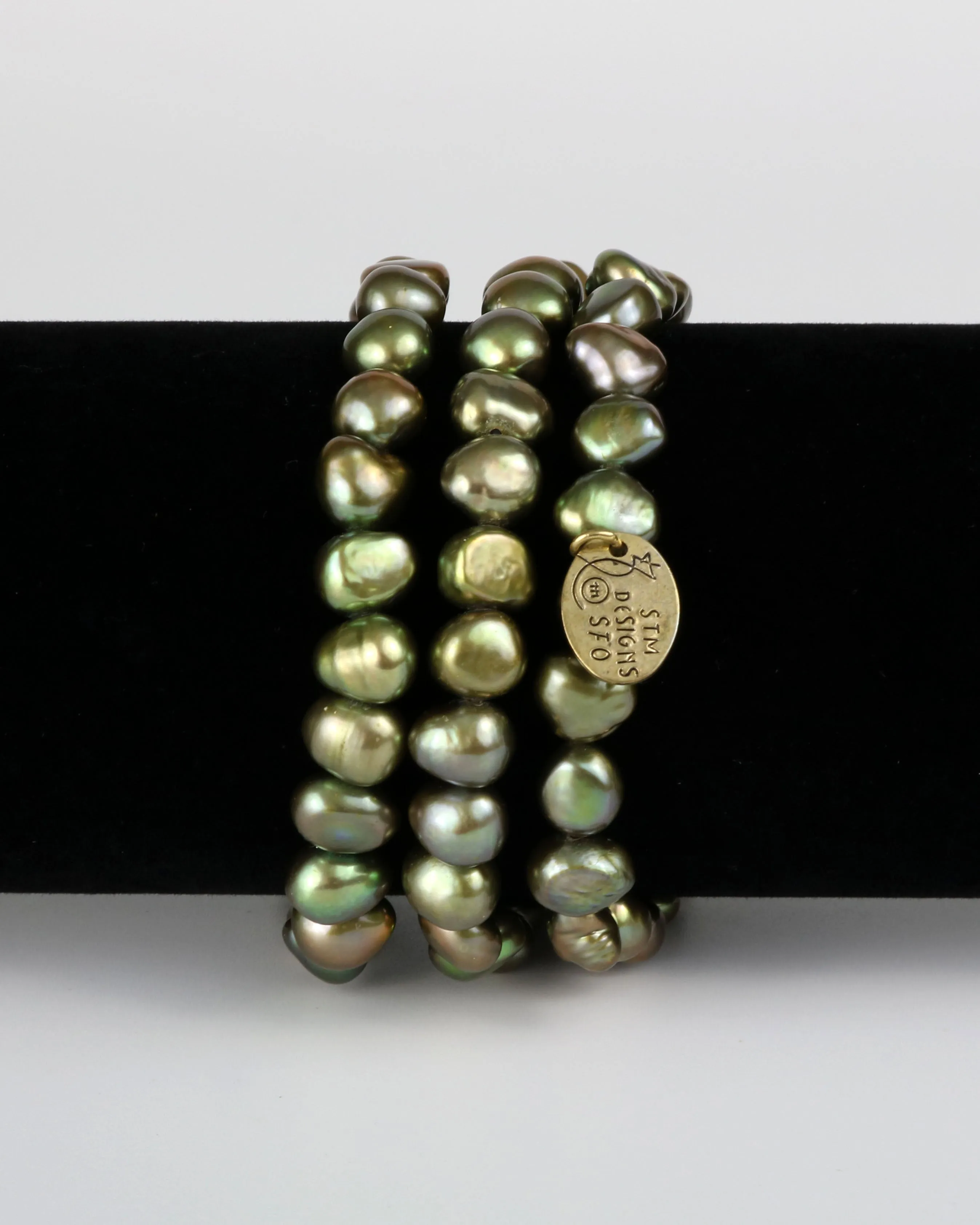 Fresh Water Pearls Fun and Easy Elastic Bracelets - Set of 3
