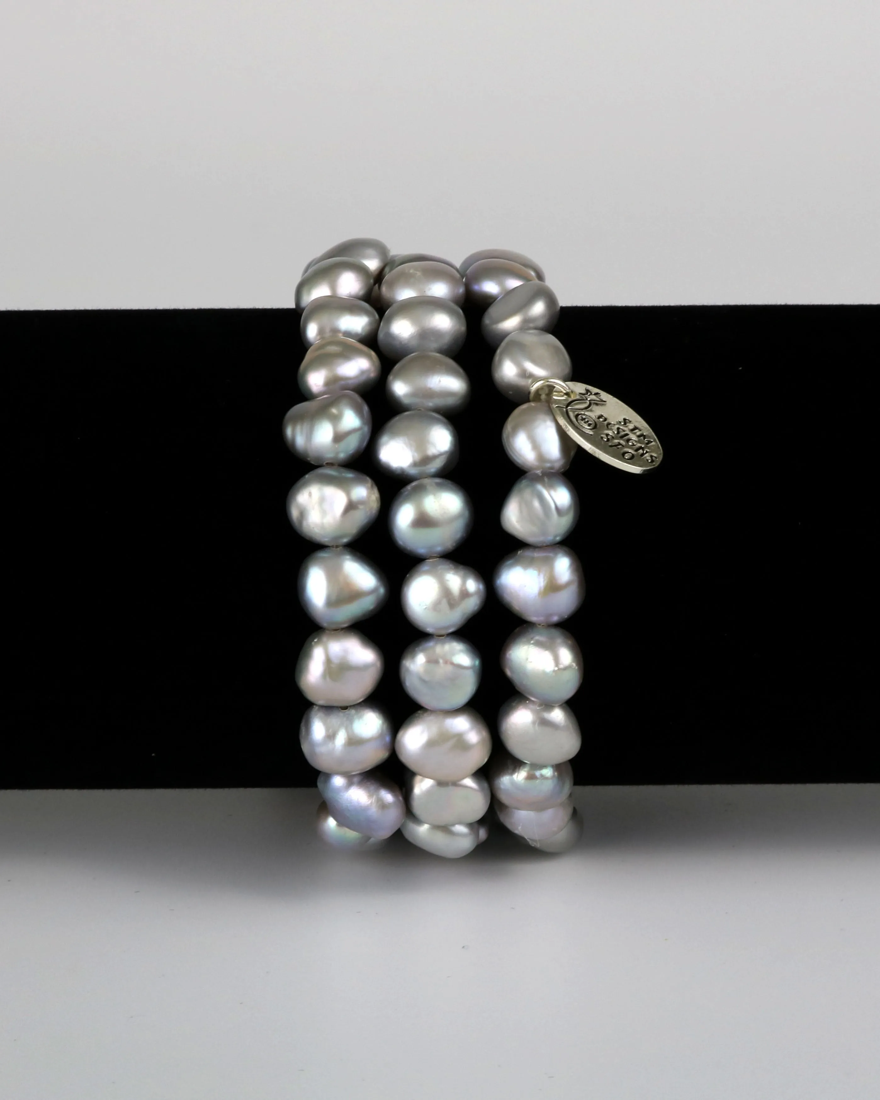 Fresh Water Pearls Fun and Easy Elastic Bracelets - Set of 3