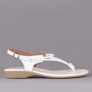 Froggie Spaghetti Strap Sandal White