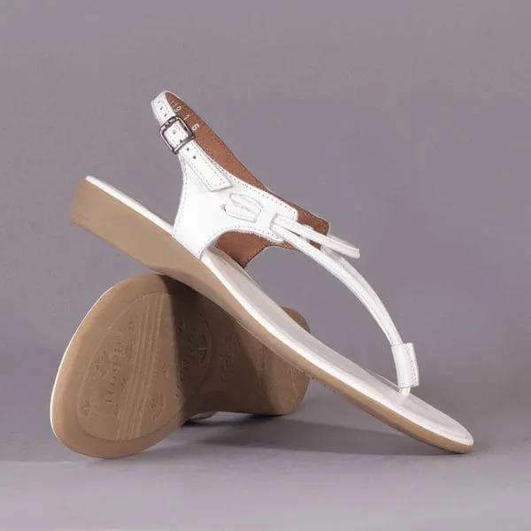 Froggie Spaghetti Strap Sandal White