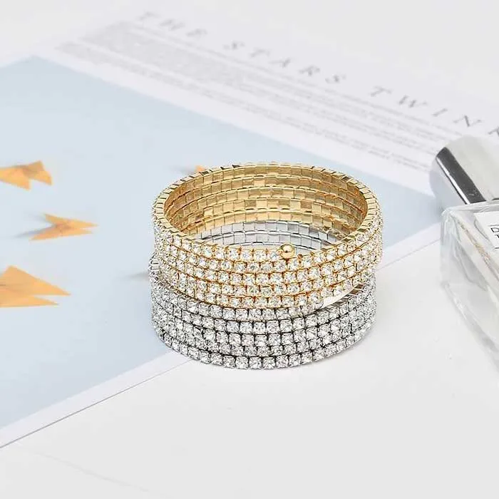 Full Diamond Bracelet In Golden Color For Fashionable Girls